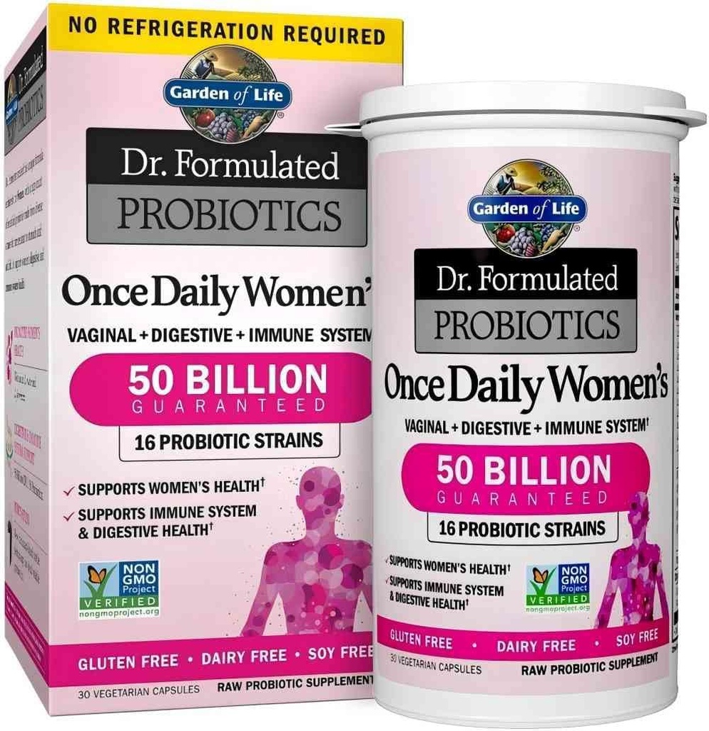 30 kapselia Kerran päivässä Dr. Formulated Probiootit naisille 50 miljardia PMY 16 Probiootti kanta luomu prebiootteja ruoansulatuskanavan, emättimen ja immuuni Health, Dairy Free. 1 pakkaus