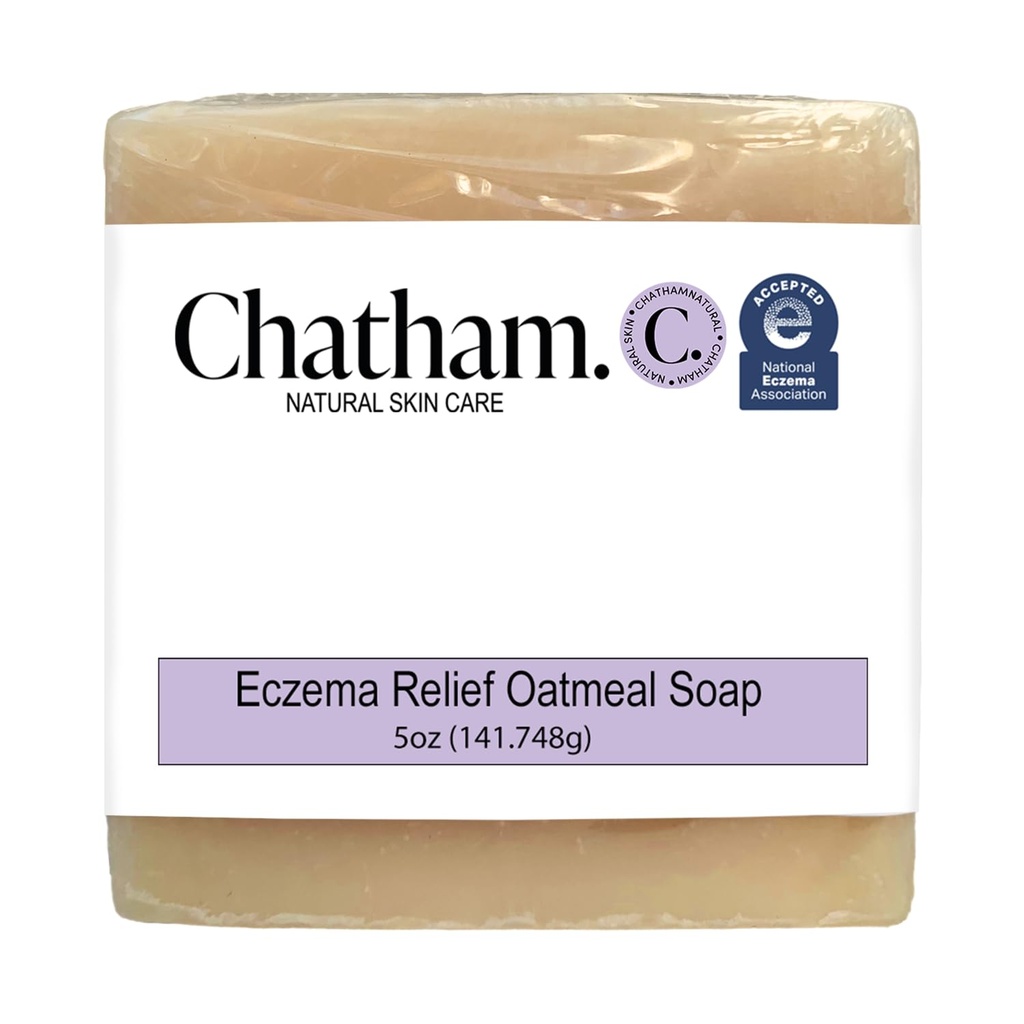 Chatham Natural ihonhoito Ekseema Relief Kaurasaippua, Rauhoittava puurokylpy, hoito ekseema ruusufinni, psoriaasi