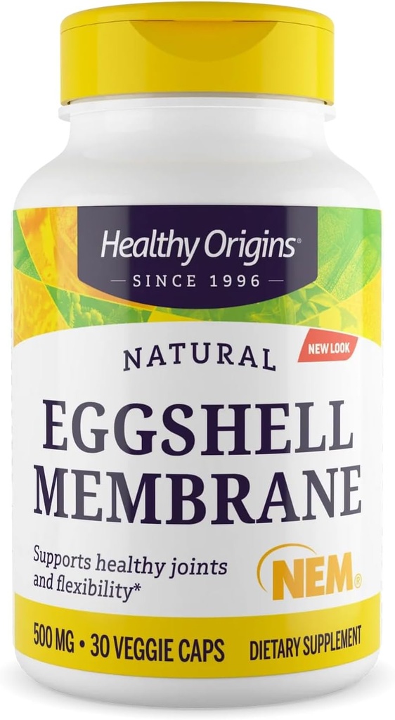 Terve alkuperä Eggshell Membraani 500 mg (NEM, muu kuin GMO, gluteeniton, Joint Support), 30 kasviskapselit