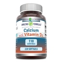 Hämmästyttävä Formula Kalsium D3-vitamiini 220 Softgels täydennysosa ...
