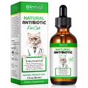 Antibiotika för katter, naturliga antibiotika Pet Supplements stöder Immune & Cats Allergy Relief, Cat Multivitamin UTI droppar för alla åldrar och raser av katt, kyckling smak - 2 Fl Oz / 1 Pack