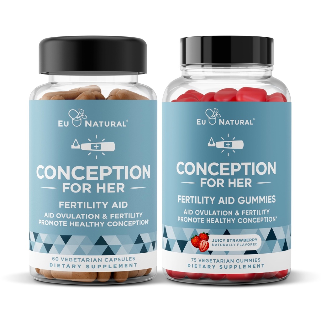 Eu Natural Conception hänen kapselit & Gummies Bundle 