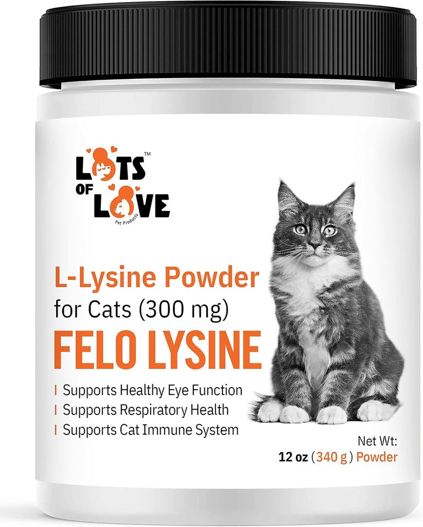 FELO LYSINE - L- lysiinijauhe kissalle 300 mg (Thomas Pet aiemmin), 12 oz