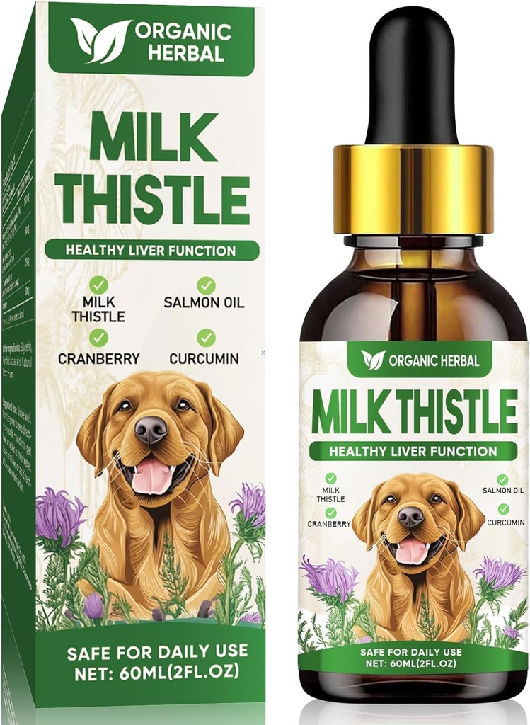 Maito Thistle koirille, extra vahvuus maito Thistle täydentää, tukee lemmikki Maksan terveys, puhdistus ja vieroitus, yksinkertaisesti Lisää ruokaa