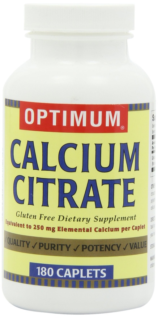 Optimum kalsiumsitraatti, 180 kapselia