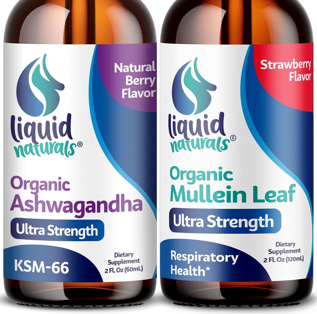 Wellness LABSRX Mullein Leaf Drops for Keuhkot, 2 Fl. Oz - Ashwagandha Drops 2000mg