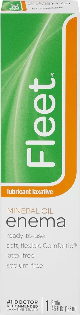 Laksatiivinen mineraaliöljyenema ummetukseen, 4,5 Fl Oz (pakkaus 12)