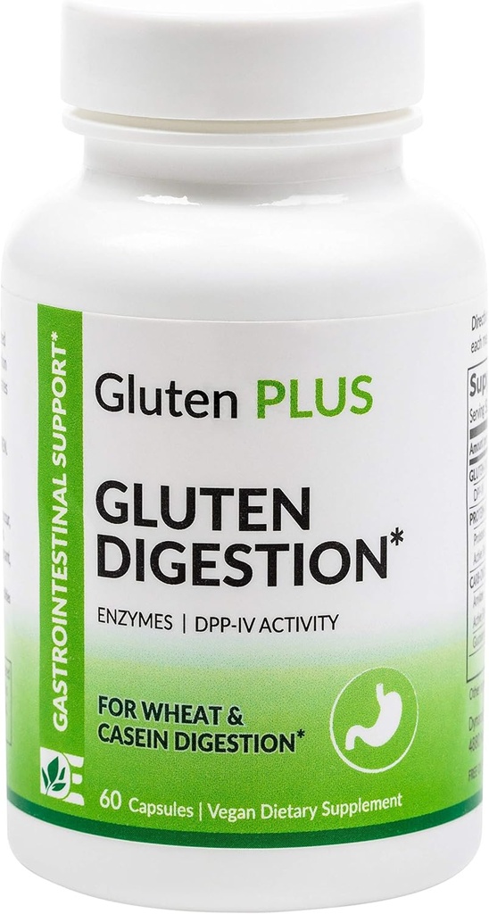 Gluteeni Dgestive Enzyme - Ruoansulatuskanavan tuki - Sukellusaine - Gut Health Support & Ravintoaine Imeytyminen . 60