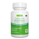 Igennus Algae Calcium & Magnesium Supplement, Plant Based, High Absorption, K2 & D3, Ei-GMO Red Algae Mineral Complex for Bone & Hampaiden tuki, naisille ja miehille, Boron, Vegan, 60 tablettia