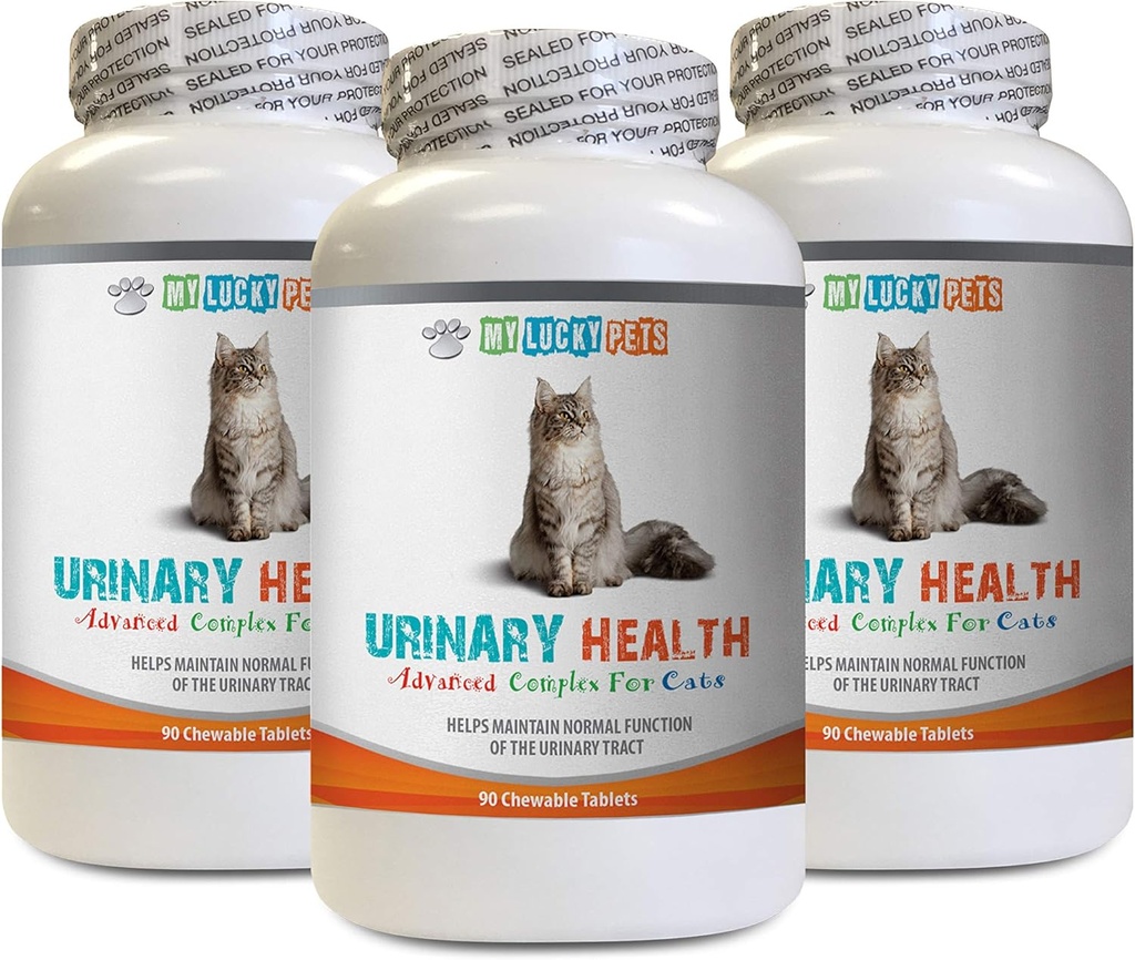 cat Virtsan infektio - CAT virtsanterveys Formula - Tuki virtsarakon terveys - Natural Complex - Karpalo täydentää kissat - 3 pullo (270 hoitoa)