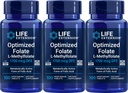 Life Extension Optimoitu Folate 1700 mikrog DFE, 100 kasvisruokaa tabletteja (paketti 3)