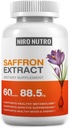 Saffron lisäravinteet, Organic Saffron Extract kapselit silmät ja sydän terveys, ruokahalua Suppressantti laihtuminen naiset, tukee immuunijärjestelmää, aineenvaihduntaa Booster, ei GMO