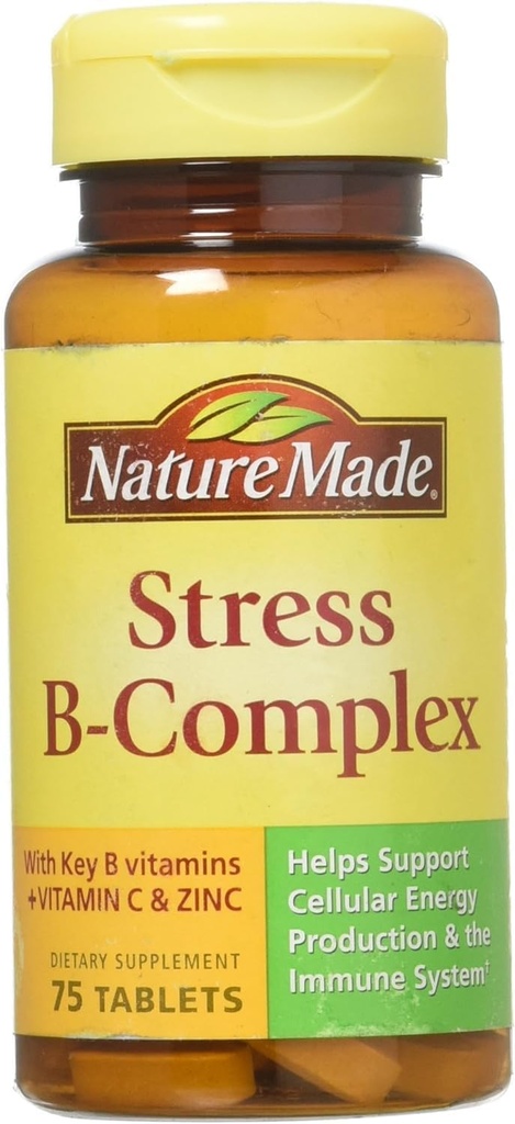 Nature Made Stress B Complex med Zink Size 75ct (Pack av 2) 150 ct Totalt