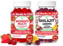 Lunakai USA Made Womens Multivitamiini & Shilajit Gummies Bundle Energia, Immuniteetti ja elinvoima Tuki ...