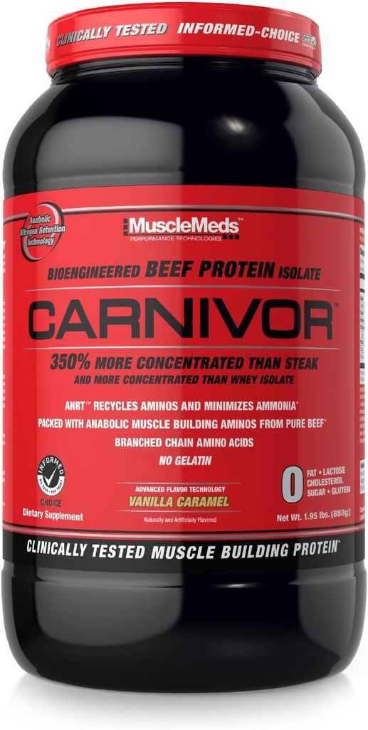 MuscleMeds Carnivor, Light Brown, Vanilla Caramel, 1,95 punta (Pack of 1)