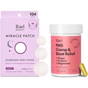 Rael Bundle - Yöpymisen Spot Cover Pimple Patches (104 Count) & PMS täydentää naisten (28 kapselia)