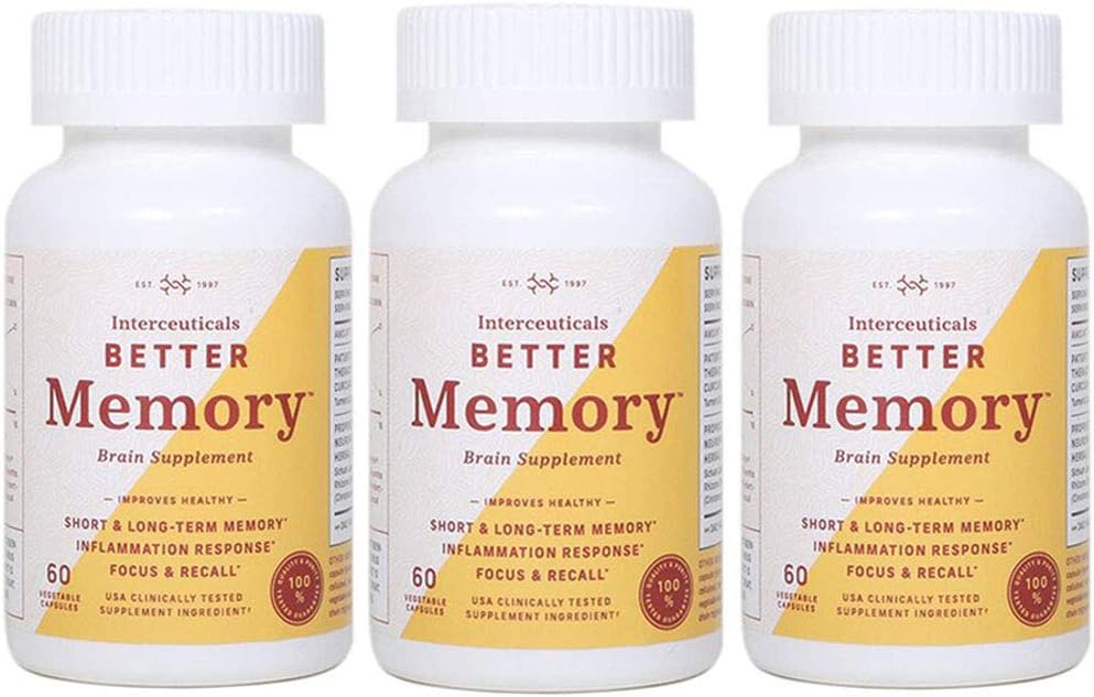 Bättre minne - Theracurmin Curcumin 90 mg - kliniskt bevisad dos, förbättrar fokus, minns, minne och humör * - Hög absorption gurkmeja extrakt * (3 flaskor)