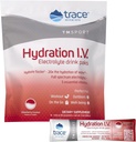 Trace Minerals | Hydration I.V. Electrolytes Powder Packets | Full Spectrum Recovery Mineral Mix för snabb rehydrering, naturlig energi och muskelmassa | Strawberry Coconut | 16 Travel Packs