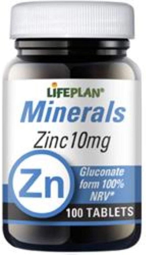 Lifeplan 10 mg Sinkkiglukonaatti Elementaali - 100 tabletin pakkaus