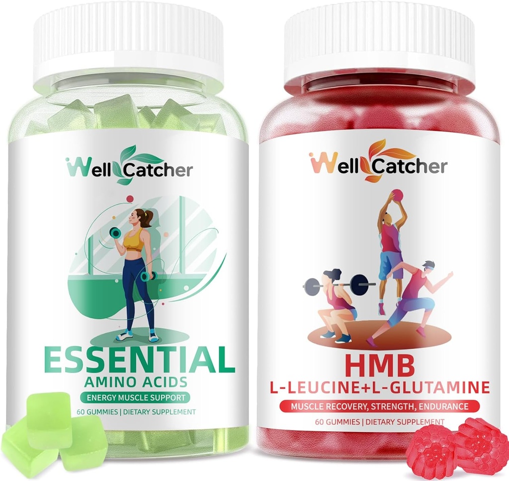 HMB ja Leucine Gummies Essential Amino Acids Gumies lihasten kasvua, energiatuki