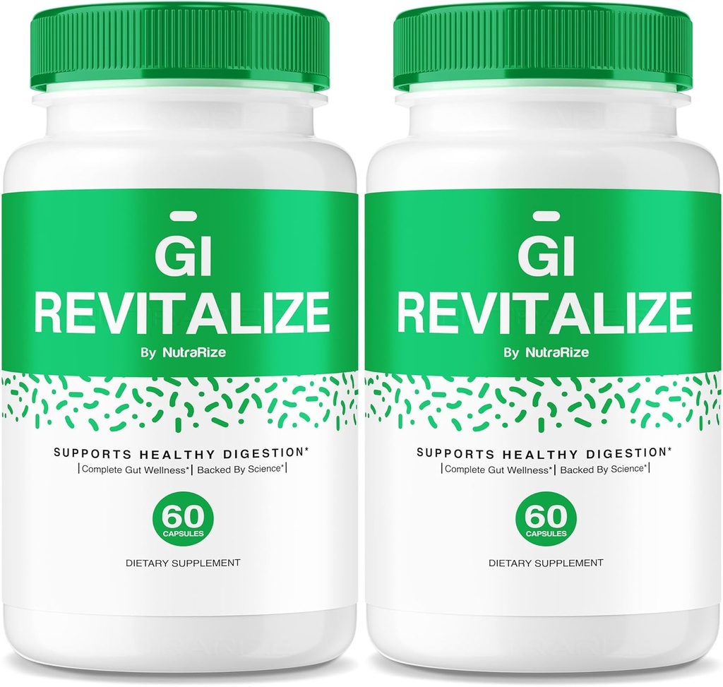 (2 Pack) GI Revitalize - GI Revitalize Pro Pills för att stödja hälsosam matsmältning, GI Revitalized Advanced Formel för Gut Health, G I Revitalizer Maximal Strength Supplement Review (120 kapslar)