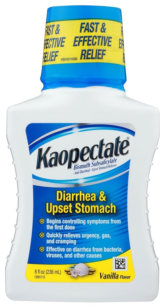Kaopectate Multi-Symptom Relief för Diarrhea Upset Stomach i Vanilla, 8 Fl Oz