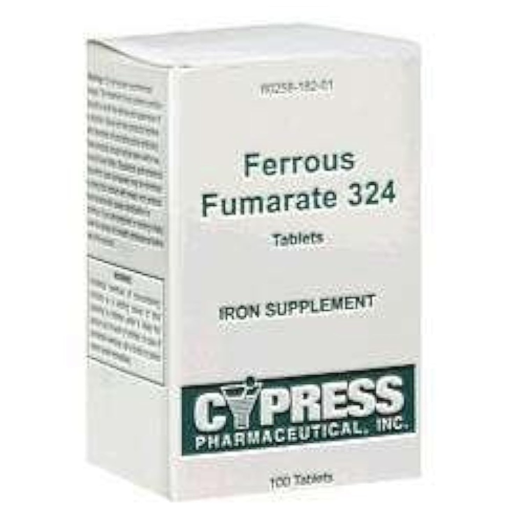 Cypress Pharmaceutical Ferrous Fumarate 324 tablettia, koteloitu, 100ct