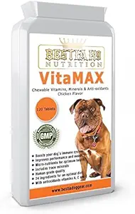 Bestia K9 Nutrition VitaMAX pureskeltava koira Multi-Vitamin ja Trace Minerals. Premium laatu koiran lisäravinteet. Se on tehty Euroopassa.