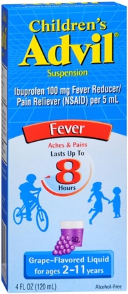 Advil Children's Suspension, Grape 4 oz (pakkaus 6)