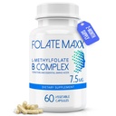 L-Metyylifolaatti + B12 Methylcobalamiini & B6 Blend (7, 5 mg) - 60 kapselia - Aktiivinen B-komplex kofaktorien ja keskeisten Aminohappojen kanssa - Ei muuntogeenisiä organismeja, ei täyteaineita