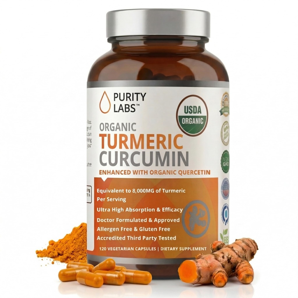 Puhtaus Labs Organic Turmeeric Curcumin Supplement Piperine 2 250 MG/Serving 