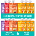Suunnittelija Hyvinvointi Proteiini Smoothies Origignal Variety Pack ja Peach Mango Bundle