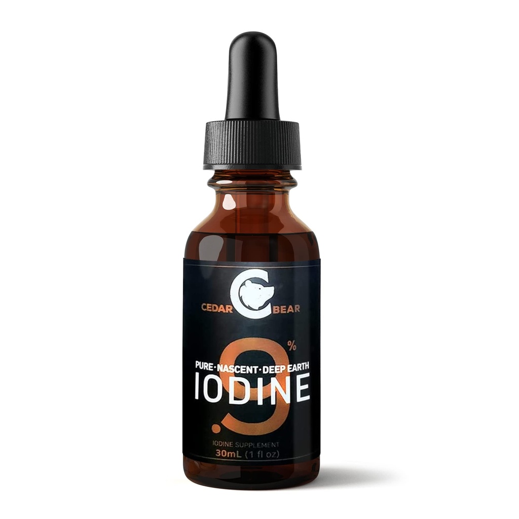 Setrikarhu - 0,9% Pure Nascent Deep Earth -jodilisä, kaikki luonnolliset kilpirauhasen tuki- ja aineenvaihduntalisät, alkoholittomat jodikuismat, luonnollinen jodineste, 1 fl oz / 30 ml