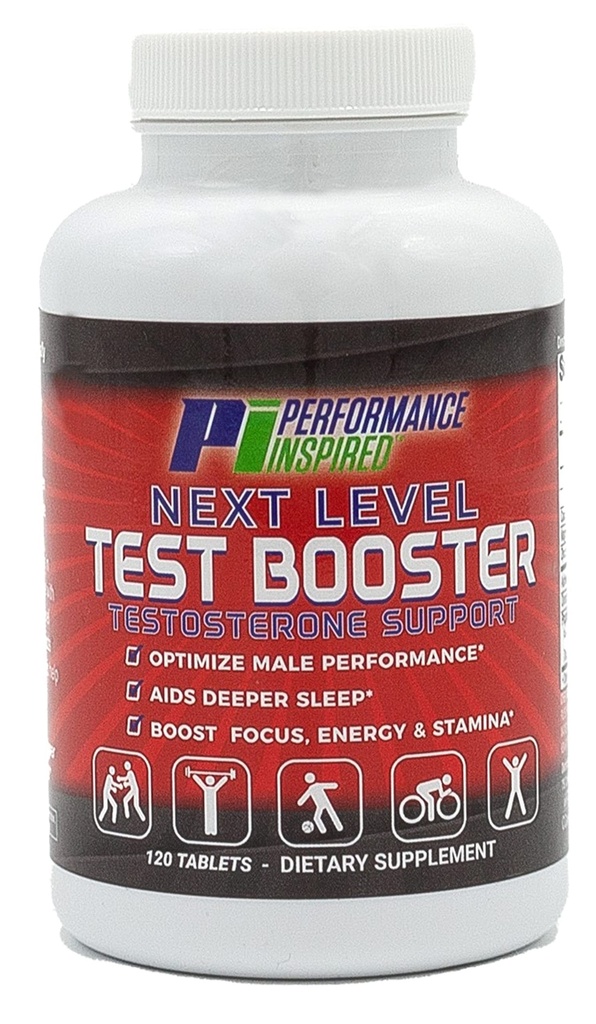 PERFORMANCE INSPIRED Next Level Test Booster – Testosteron Support – Ashwagandha Root Extract – Energi, Stamina & Recovery – 120 Count