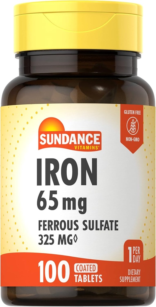 Sundance Iron Supplement Ferrous Sulfate 325 mg ... 100 tablettia.