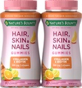 Nature's Bounty Biotin and Collagen, Citrus Flavored Gummies, 80 Ct (2 Pack)