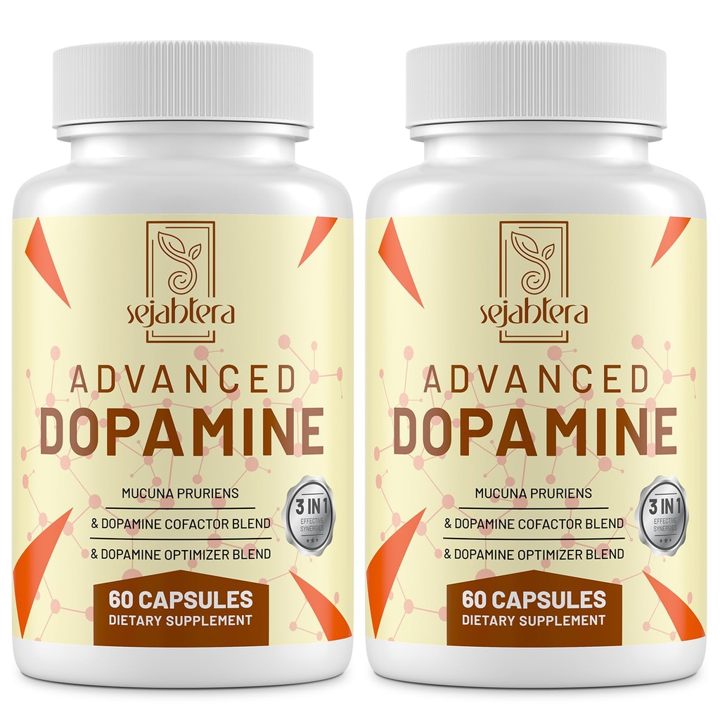 Dopamiini Supplement-Mucuna Pruriens siemenuute, premium-vitamiinit, mineraalit ja luonnon kasviuutteet mielentilalle, selkeys, Focus-120 kapselit