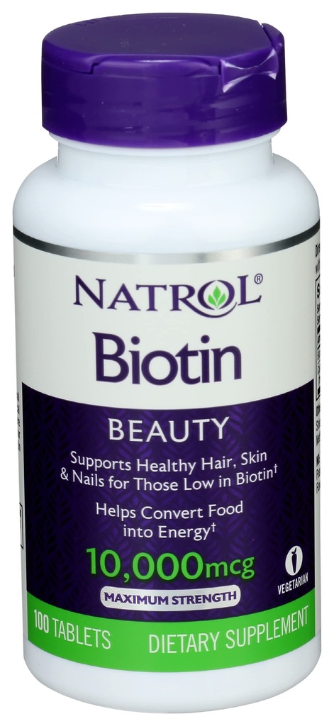 Natrol Biotin Max 10000 Mcg, 100 tablettia