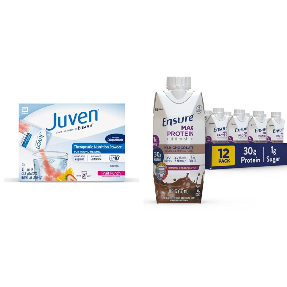 Juven Therapeutic Nutrition Drink Mix Powder for Haavanhoito Tuki & Varmista Max Protein Nutrition Shake kanssa 30 g proteiinia