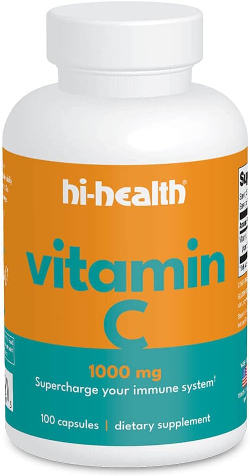 Hi-Health vitamin C 1000mg med Rose HIPS (100 kapslar)