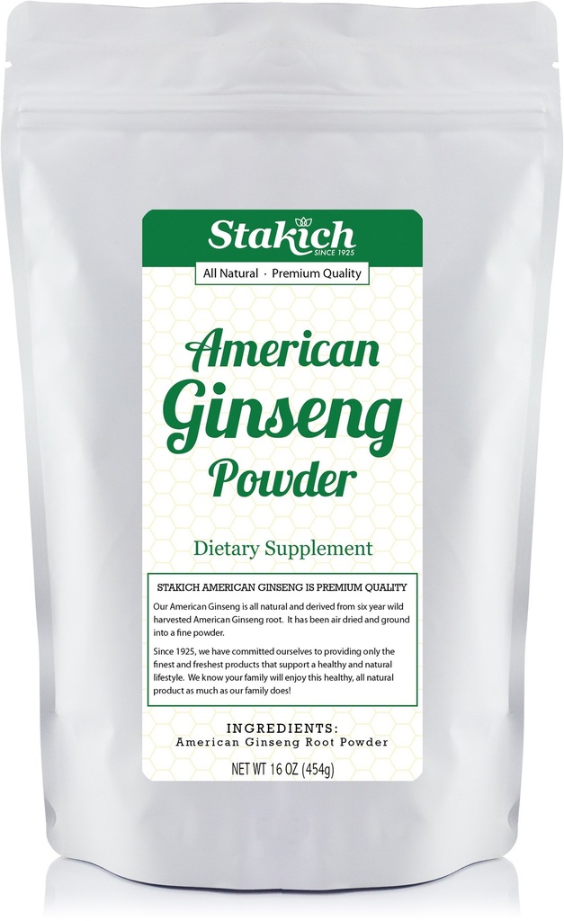 Stakich American Ginseng juurijauhe - 1 punta - Pure (1 punta)