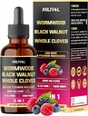 11in1 Black Walnut Wormwood Tincture Extract med Whole Cloves, Berberine och 8 More - 2 månader Supply - 1 Fl Oz - Berry Mix smak
