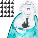FireAnt Silicone Salt Pods Lisätarvikkeet Yhteensopiva Navage Nasal Care, 16 pakkaus Uudelleenkäytettävä Silicone Salt Pads Täyttää korvaa, helppokäyttöinen (Musta 16 pakkaus)