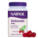 Natrol 5mg Melatoniini Gummies, unituki aikuisille, melatoniini lisäravinteet nukkumiseen, 140 mansikka-Flavored Gummies, 70 päivän tarjonta