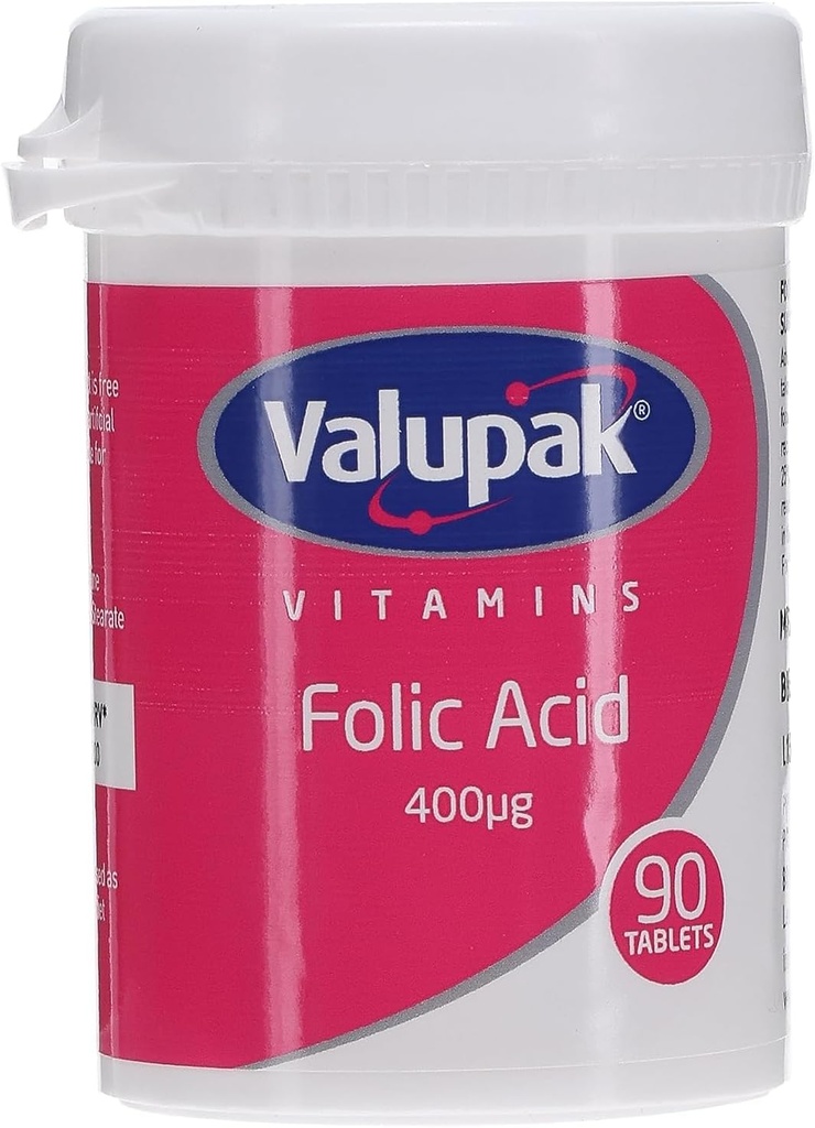 Valupak vitamiinit täydentää Foolihappo 400 mg 90 tablettia
