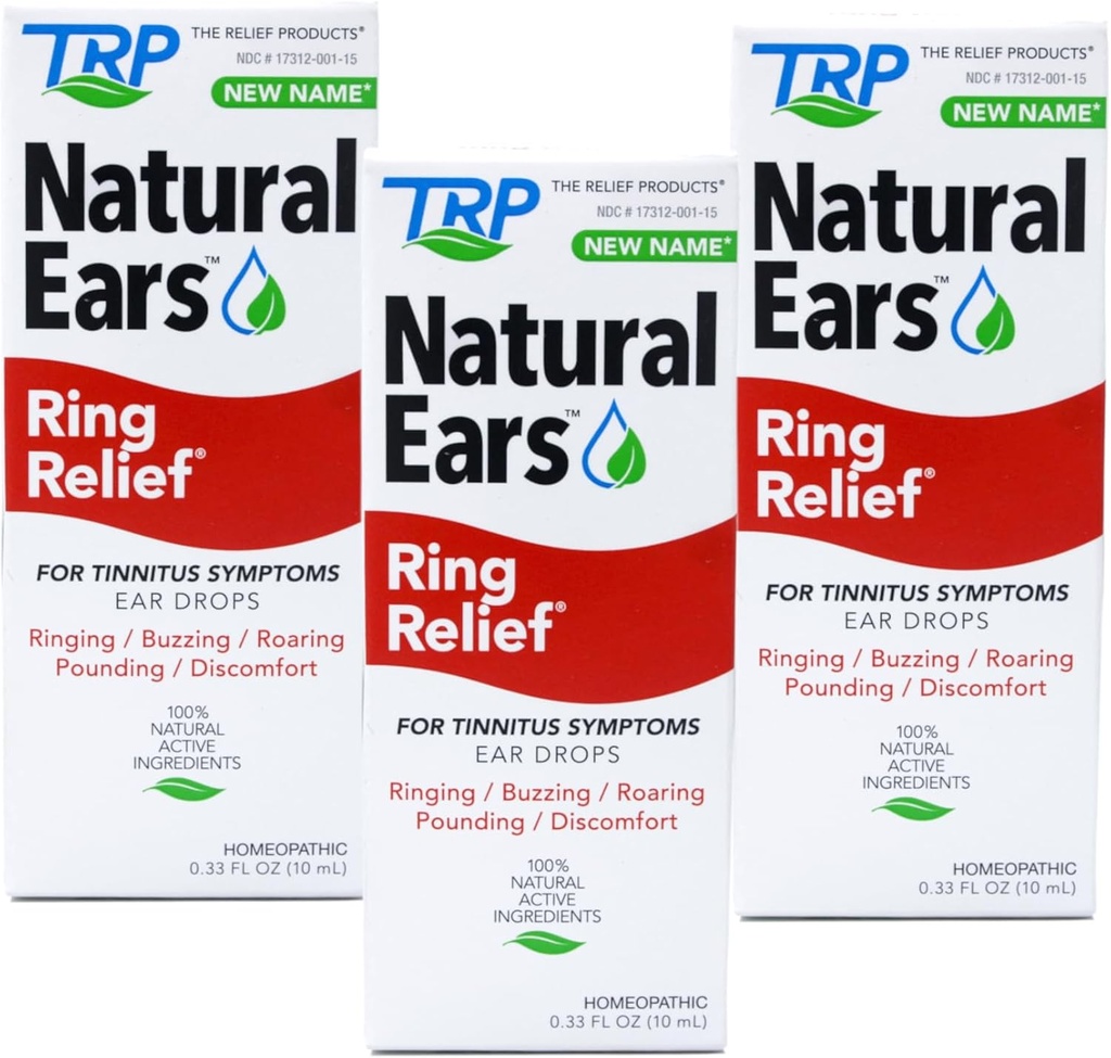 Ring Relief Homeopathic Ear Drops - 0,33 OZ, 3 kpl pakkaus