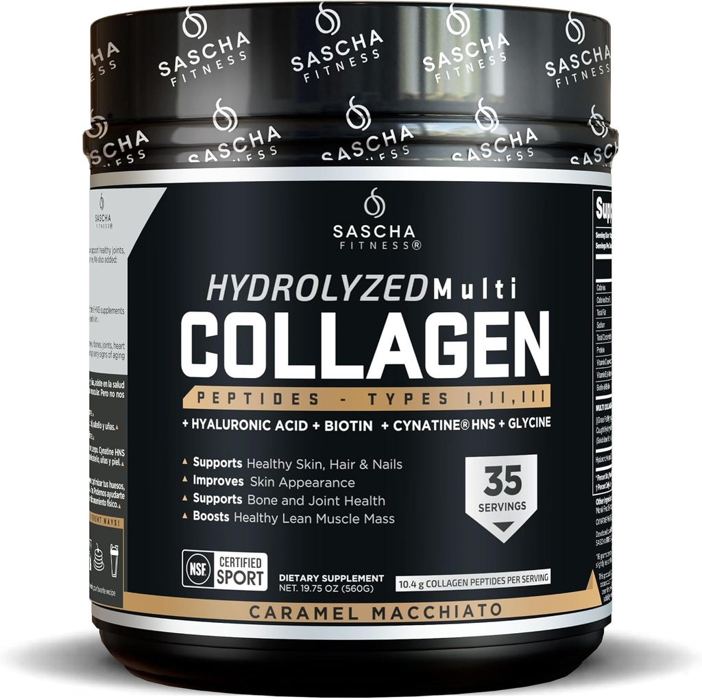 SASCHA FITNESS Hydrolyzed Multi Collagen Peptides Tipes 1,2 & 3 ...