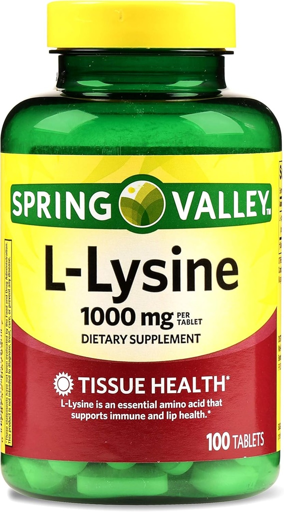 Spring Valley - L- Lysine 1000 mg, 100 tablettia