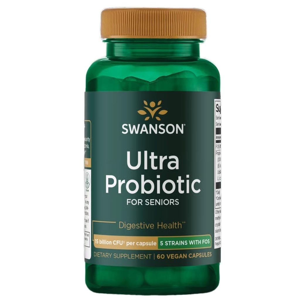 Swanson Ultra Probiootti Seniors 30 miljardia Cfu 60 Veg kapselit