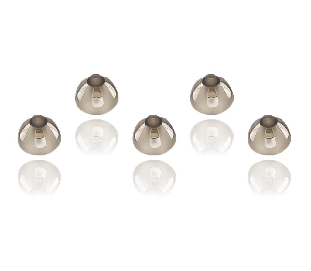Sound Sure Fit Aid Aid Domes Smoky Gray Tips Korvapalat Mukava avoimen Fit BTE äänenvahvistin PSAP Kit Näkymätön 10mm (L x 5)